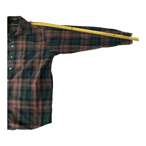 Men's Kinloch Anderson Scotland L Wool Cotton Blend Tartan Flannel Button Down - Picture 4 of 8